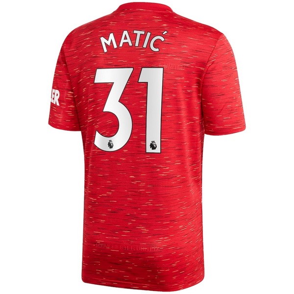 Maglia Manchester United NO.31 Matic 1ª 2020-2021 Rosso
